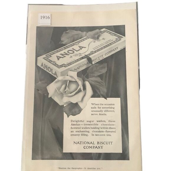 Vintage 1916 National Biscuit Company Nabisco Anola  Ad Advertisement - Picture 3 of 4